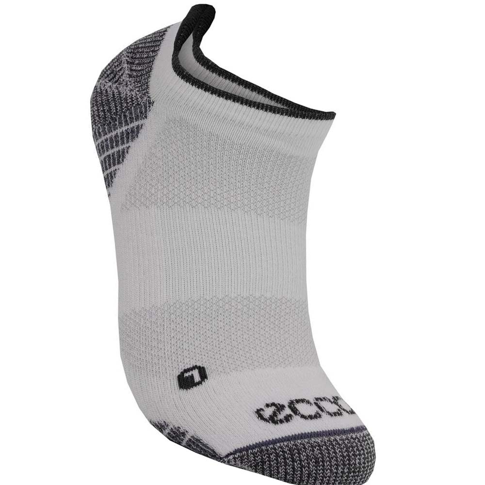 Men\'s Ecco Golf Low-cut Socks White | USA 839YXF